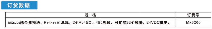 Profinet耦合器+电源模块(6200)