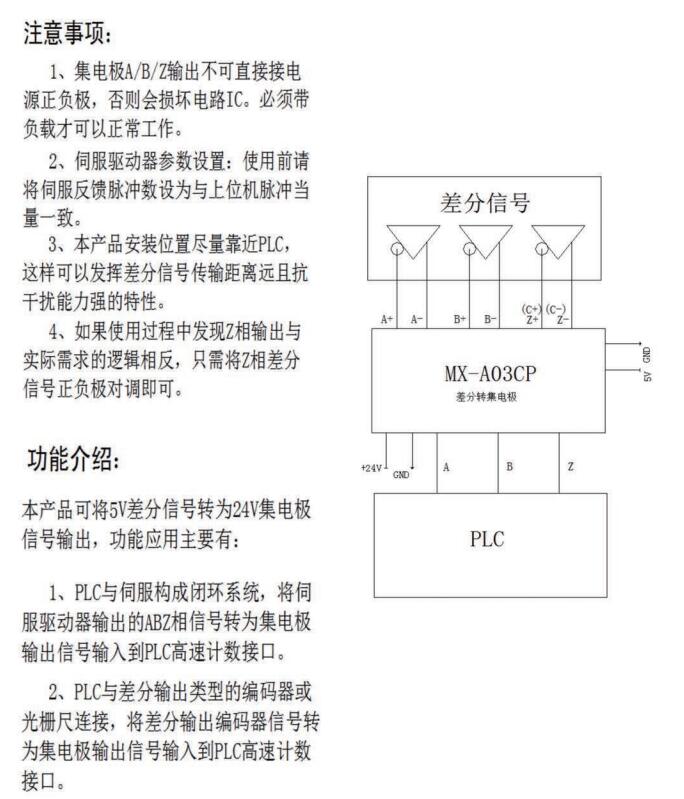 差分转单端输出模组MX- A03CP