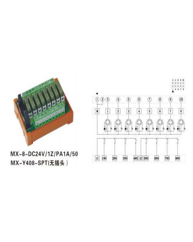 漳州MX-8-DC24V/1Z/PA1A/50 MX-Y408-SPT(无插头)